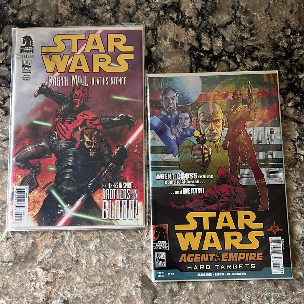 Star Wars Darth Maul Death Sentence Comic 1 & Agent of the empire: hard target 1